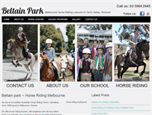 Tablet Screenshot of beltainpark.com.au